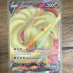 Pokemon Ninetales V 177/192 Swsh02: Rebel Clash Ultra Rare Full Art Holo 200 HP - Image 2