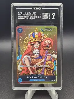 2023 One Piece Japanese Weekly Shonen Jump Monkey D Luffy Promo TAG 9 - Image 1