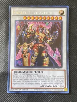 YuGiOh! - Fabled Levilazebul BLMM-EN014 Secret Rare 1st Edition Near Mint - Image 1