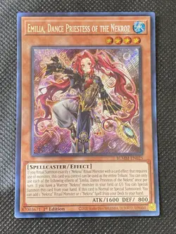 YuGiOh! - Emilia, Dance Priestess of the Nekroz BLMM-EN025 Secret Rare 1st Ed NM - Image 1