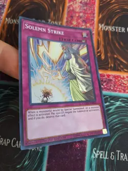 Yugioh Solemn Strike COTD-ENSE2 Super Rare Limited Near Mint - Image 2