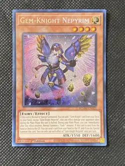 YuGiOh! - Gem-Knight Nepyrim BLMM-EN021 Secret Rare 1st Edition Near Mint - Image 1