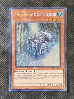 YuGiOh! - Stream, Dragon Ruler of Droplets BLMM-EN122 Secret Rare 1st Ed NM - Image 1