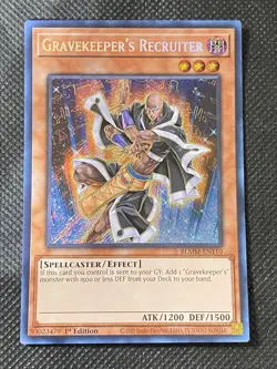 YuGiOh! - Gravekeeper's Recruiter BLMM-EN110 Secret Rare 1st Edition Near Mint - Image 1