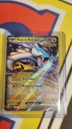 Pokemon TCG Temporal Forces Raging Bolt ex 123/162 Holo Rare Card LP - Image 1
