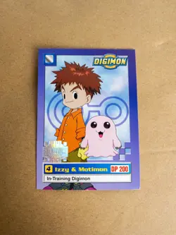 Izzy & Motimon #7 of 34 Digimon CCG Card Exclusive Preview Silver Stamp - Image 1