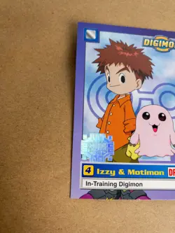 Izzy & Motimon #7 of 34 Digimon CCG Card Exclusive Preview Silver Stamp - Image 2