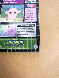 Izzy & Motimon #7 of 34 Digimon CCG Card Exclusive Preview Silver Stamp - Image 4