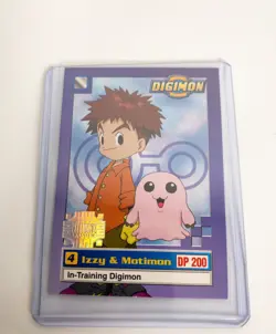 Izzy & Motimon #7 of 34 Digimon CCG Card Exclusive Preview Silver Stamp - Image 5