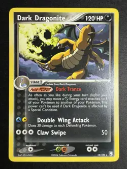 Pokemon Dark Dragonite 15/109 Non-Holo Rare EX Team Rocket Returns Card NM+ - Image 1