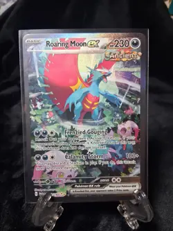 Roaring Moon ex Ancient Pokemon Trading Card Holo Rare 230 HP - Image 1