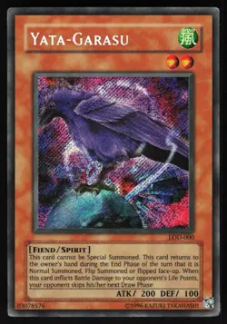 Yata-Garasu LOD-000 Yugioh TCG Card Secret Rare HP - Image 1