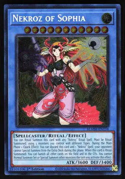 Nekroz of Sophia BLMM-EN134 Yugioh TCG Card Secret Rare NM - Image 1