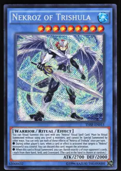 Nekroz of Trishula THSF-EN015 Yugioh TCG Card Secret Rare LP - Image 1