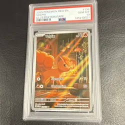Pokemon Vulpix 138/132 Me01: Mega Evolution Illustration Rare Holo PSA 10 70 HP - Image 1