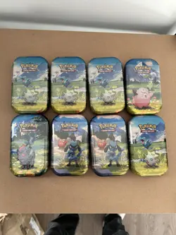x7 Pokemon TCG : Ascended Heroes Mini Tins Two Full Art Sets - New & Sealed - Image 1