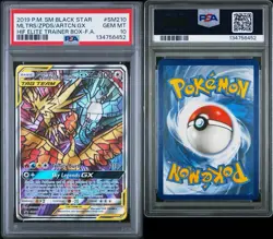 Pokemon TCG Moltres & Zapdos & Articuno GX - PSA 10 SM 210 - Hidden Fates - Image 3