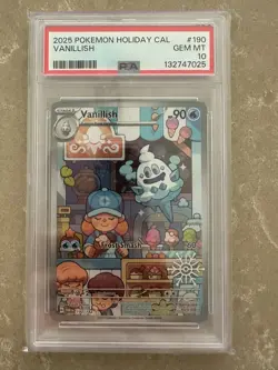 Vanillish 190/182 [Holiday Calender] Paradox Rift GEM MINT PSA 10 - Pokemon TCG - Image 1