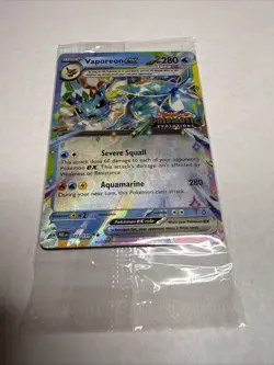 Pokemon Prismatic Evolutions Vaporeon ex 023/131 Surprise Box Stamped Sealed NM - Image 2
