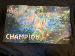 Pokemon Leafeon League Cup Champion playmat Play Mat Rare - Image 1