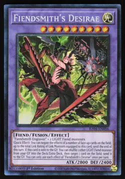 Fiendsmith's Desirae (PCR) RA04-EN056 Yugioh TCG Card Prismatic Collector's Rare - Image 1