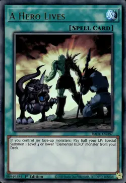 A Hero Lives - Ultra Rare 1st Edition RA04-EN087 - NM - YuGiOh - Image 1