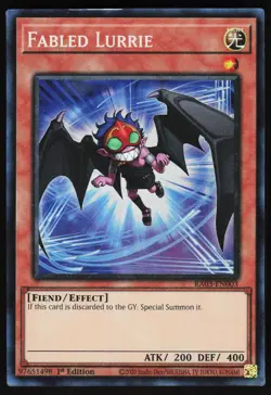 Fabled Lurrie (PCR) RA03-EN003 Yugioh TCG Card Prismatic Collector's Rare LP - Image 1