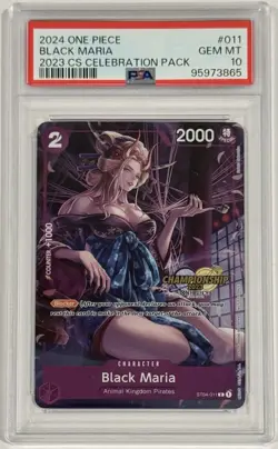 2024 One Piece ST04-011 Black Maria Championship CS PSA 10 Gem Mint English - Image 1