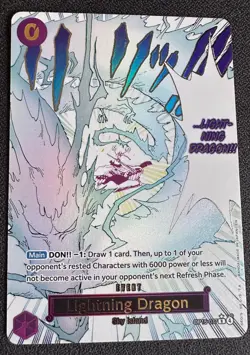 SHIPS TODAY ONE PIECE Lightning Dragon OP15-077 Alt Art Event ENG - Image 1