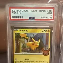 PIKACHU 018/091 And Gengar 057/091 Trick Or Trade 2024 PSA MINT 9 - Image 4
