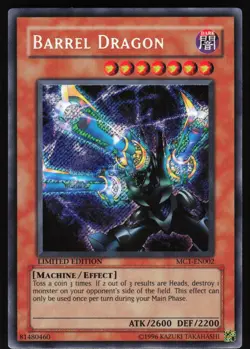 Barrel Dragon MC1-EN002 Yugioh TCG Card Secret Rare VLP - Image 1