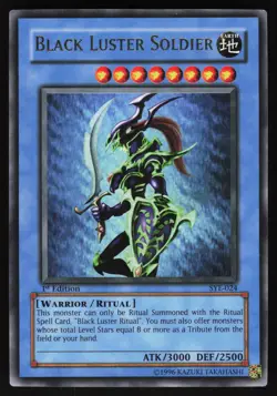 Black Luster Soldier SYE-024 Yugioh TCG Card Ultra Rare 1st Ed LP - Image 1