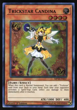 Trickstar Candina MP18-EN037 Yugioh TCG Card Ultra Rare LP - Image 1