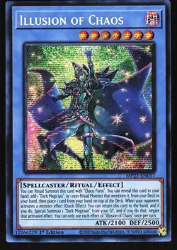 Illusion of Chaos MP23-EN017 Yugioh TCG Card Prismatic Secret Rare NM - Image 1