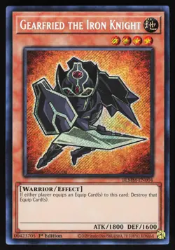Gearfried the Iron Knight BLMM-EN004 Yugioh TCG Card Secret Rare NM - Image 1