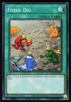 Fossil Dig (PCR) RA01-EN053 Yugioh TCG Card Prismatic Collector's Rare NM - Image 1