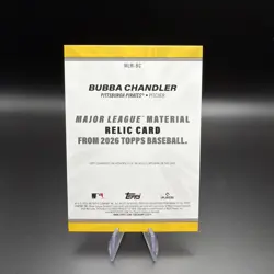 2026 Topps Series 1 - Bubba Chandler RC Relic Patch #MLM-BC - Image 2