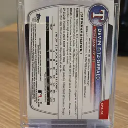 2025 Bowman Chrome 1st Autograph Devin Fitz-Gerald #CPA-DF Rangers/Nationals - Image 2