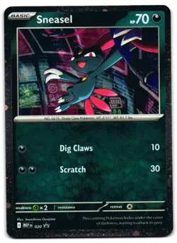 Sneasel (Cosmos Holo) 020 - Mega Evolution Promo Pokemon TCG Holo - LP Card - Image 1