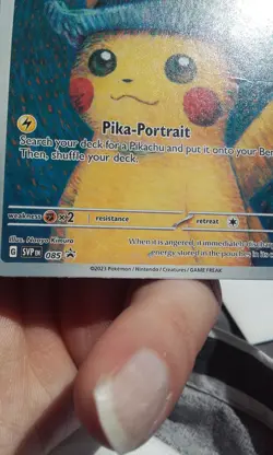 PIKACHU VAN GOGH WITH GREY FELT HAT SVP EN 085 PROMO POKEMON CARD/ - Image 4