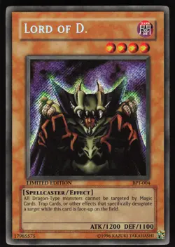 Lord of D. BPT-004 Yugioh TCG Card Secret Rare MP CREASE - Image 1
