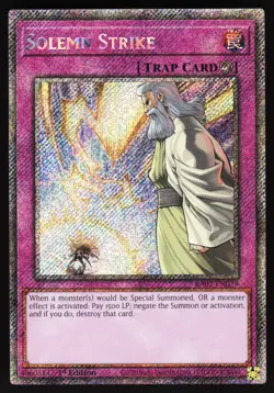 Solemn Strike Platinum Secret Rare RA02-EN079 Yugioh TCG Card VLP - Image 1