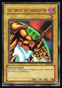 Left Arm of the Forbidden One LOB-123 Yugioh TCG Card Ultra Rare MP - Image 1