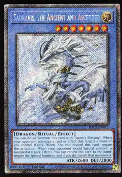 Sauravis, the Ancient and Ascended RA02-EN019 Yugioh TCG Card Secret Rare VLP - Image 1