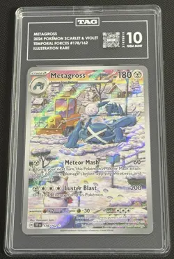 Metagross 178/162 Illustration Rare Holo Temporal Forces TAG 10 Pokemon TCG - Image 1