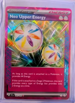 Neo Upper Energy Pokemon Card - Temporal Forces 162/162 ACE SPEC Holo Rare NM - Image 1