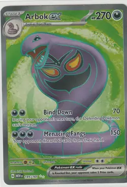 Pokemon TCG Arbok Ex Ultra Rare Holo 185/165 - SV: Scarlet & Violet 151 (MEW) NM - Image 1