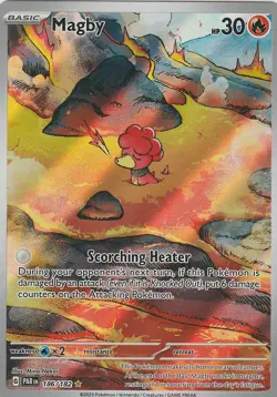 SV04: Paradox Rift Pokemon TCG Magby PAR 186/182 Near Mint NM - Image 1
