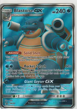 Pokemon TCG Pokemon Blastoise GX Promo Holo SM189 Near Mint NM - Image 1