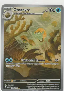 Pokemon TCG Omanyte - 180/165 - SV: Scarlet & Violet 151 (MEW) Near Mint NM - Image 1